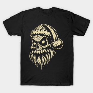 Santa Claus Skull Christmas T-Shirt